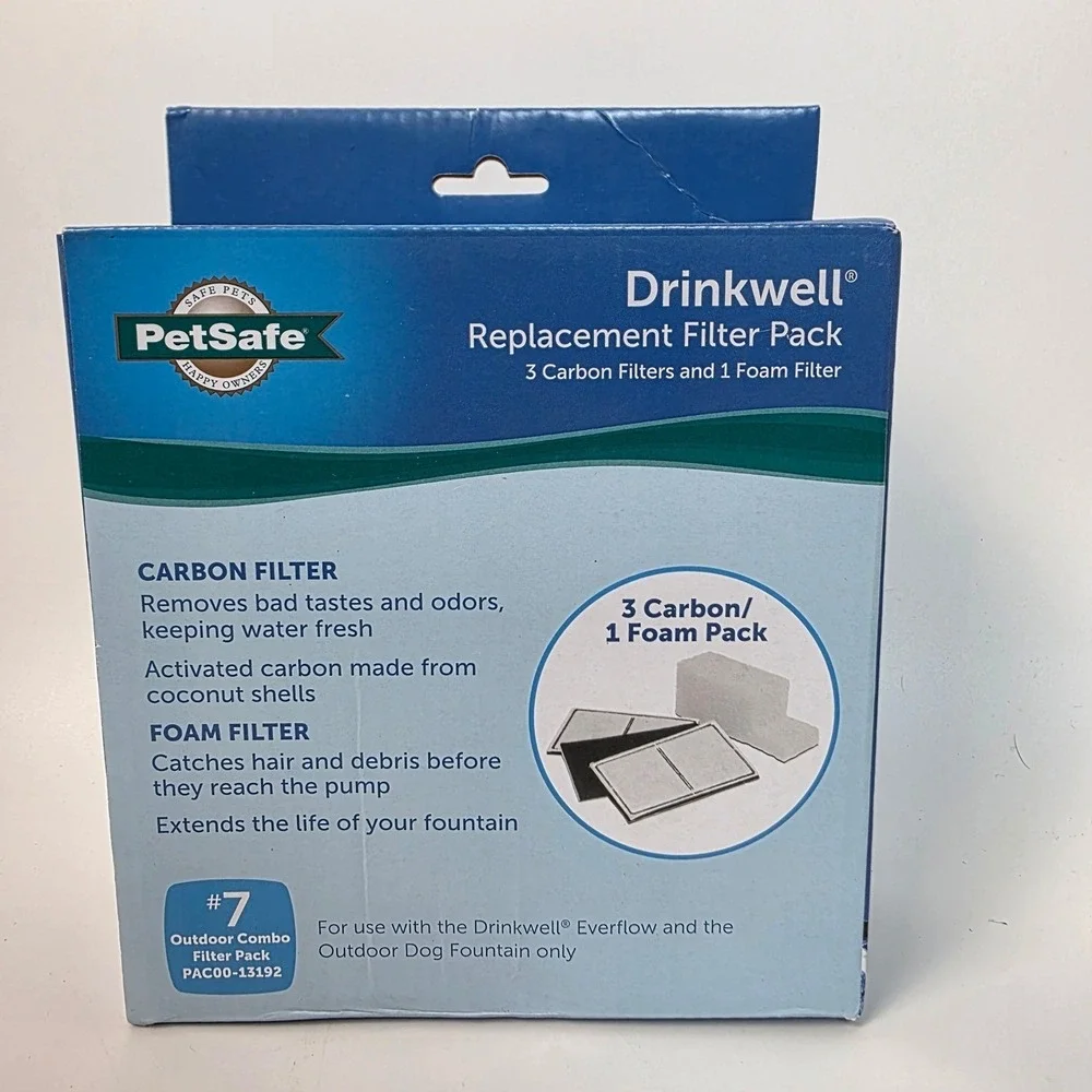 PetSafe Drinkwell Replacement Filter Pack #7 PAC00-13192 Everflow Outdoor Dog